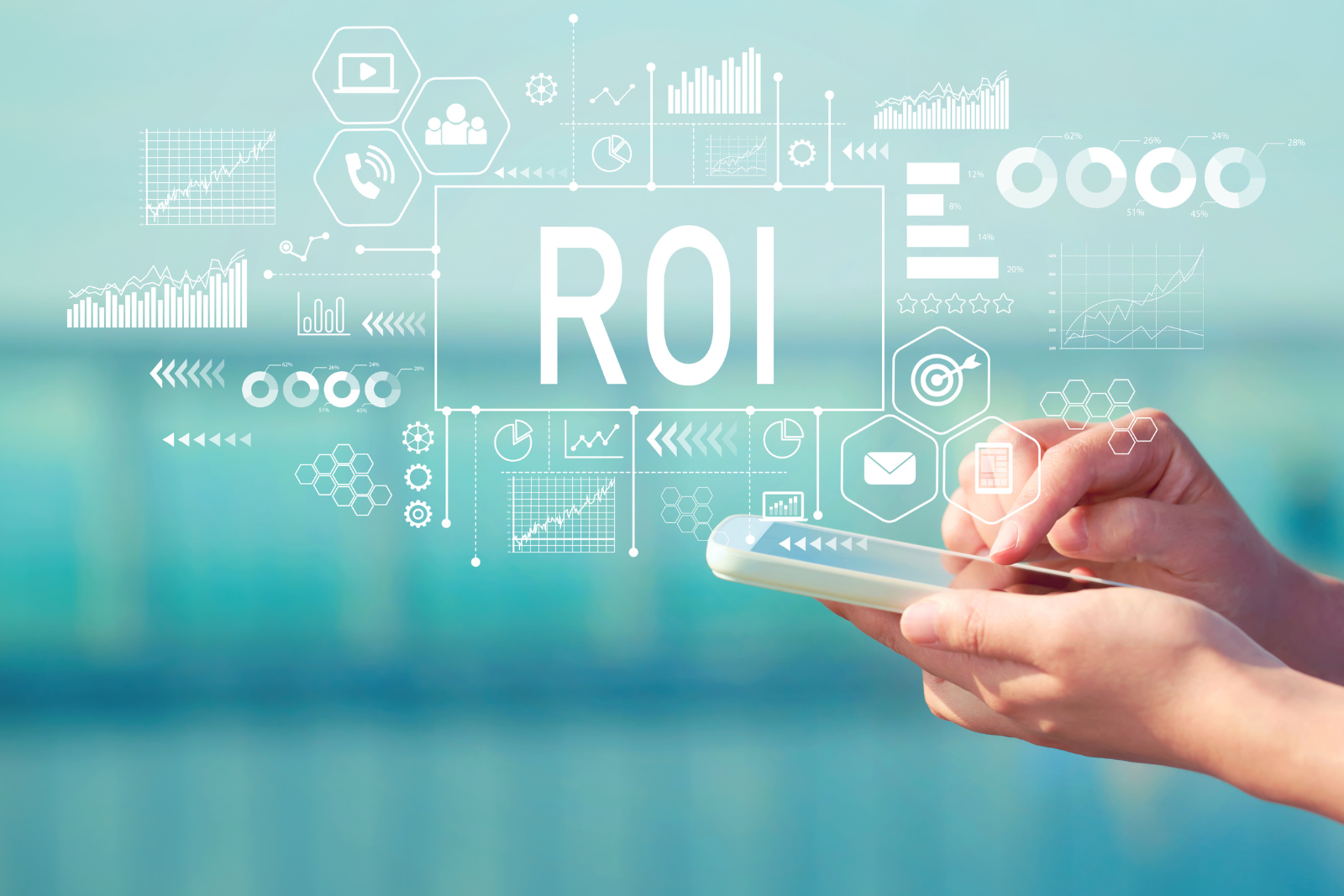 Image of ROI and metrics floating